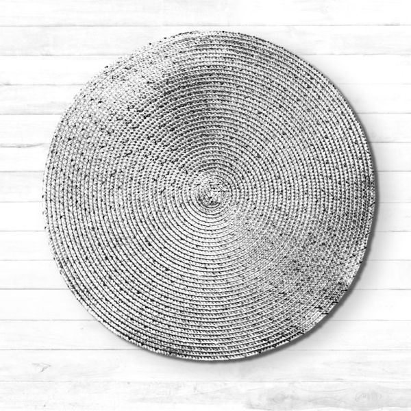 Placemat Woven Silver 